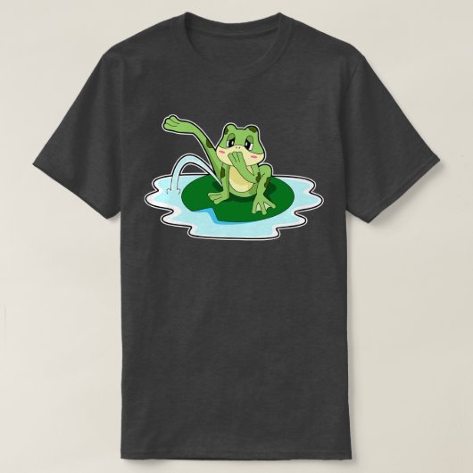 カエルのトイレ Tシャツ (デザイン正面)