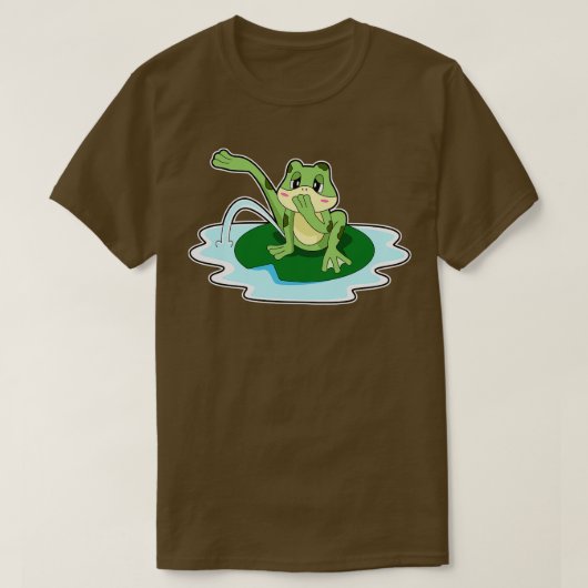 カエルのトイレ Tシャツ (デザイン正面)
