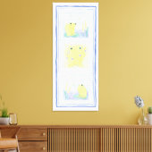 カエルのトリオのギンガムクロス キャンバスプリント (インサイチュ (リビング))