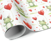 カエルのハートバルーン ラッピングペーパー (ロールコーナー)