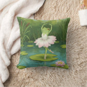 カエルのバレリーナ枕 クッション (ブランケット)