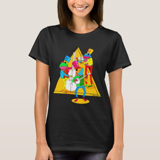 カエルのバンド - ガーデンウォール Tシャツ (正面)