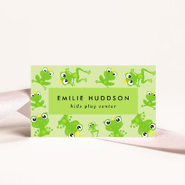 カエルのパターン、キッズセ遊ンタ、アクティビティセンター 名刺