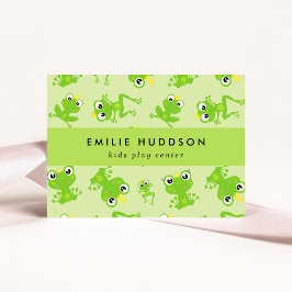 カエルのパターン、キッズセ遊ンタ、アクティビティセンター 名刺