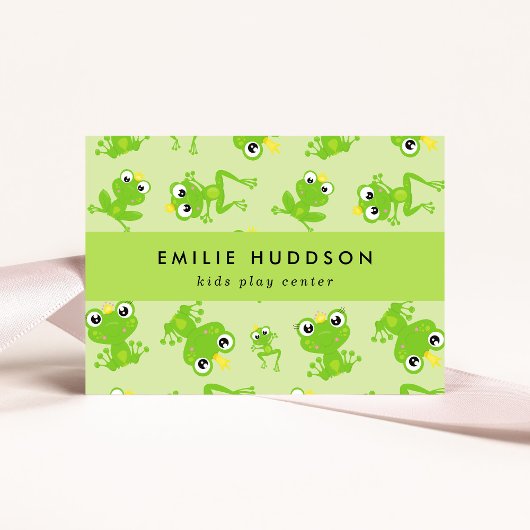 カエルのパターン、キッズセ遊ンタ、アクティビティセンター 名刺