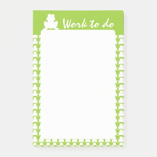 カエルのパターン ポストイット (正面)