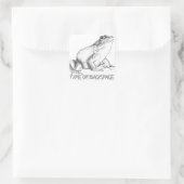 カエルのパーソナライズされたステッカー スクエアシール (バッグ)