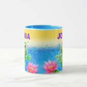 カエルのパーティーの名前をカスタムするのコンボのマグの跳躍 マグカップ (中央)