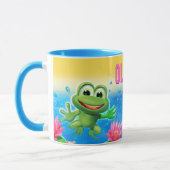 カエルのパーティーの名前をカスタムするのコンボのマグの跳躍 マグカップ (左)