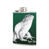 カエルのフラスコのパーソナライズな牛蛙の芸術の飲み物のフラスコ フラスク (左)