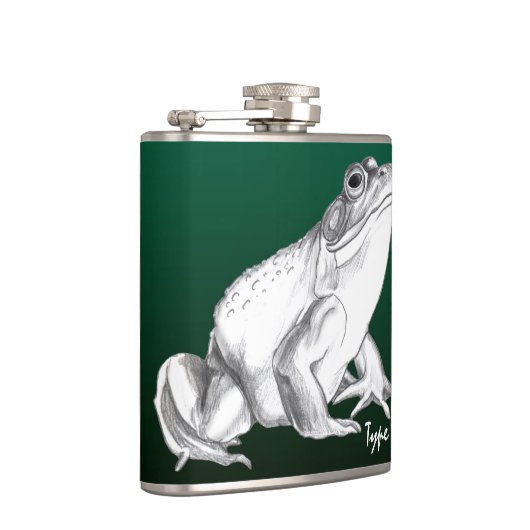 カエルのフラスコのパーソナライズな牛蛙の芸術の飲み物のフラスコ フラスク (右)