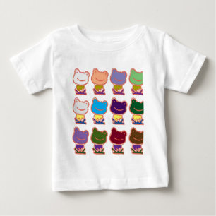 カエルのフロギー柄 ベビーTシャツ