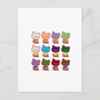 カエルのフロギー柄 ポストカード