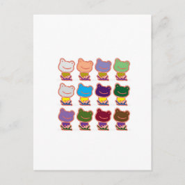 カエルのフロギー柄 ポストカード