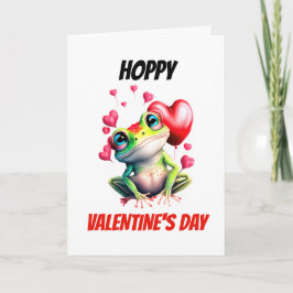 カエルのフン | Hoppy Valentine's Day cute froggpun シーズンカード