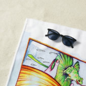 カエルのプリンセスのファンタジーのビーチタオル ビーチタオル (インサイチュ)