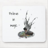 カエルのマウスパッドと男の子の雨の妖精 マウスパッド (正面)