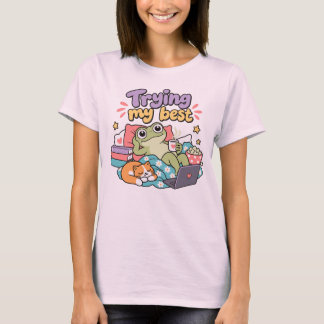 カエルのユーモアで見る見る暇つぶし Tシャツ
