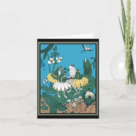 カエルのリラダンス サンキューカード (正面)