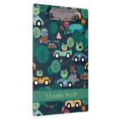 カエルのレースカーが子どもたちを駆パーソナライズされた動 クリップボード (右)