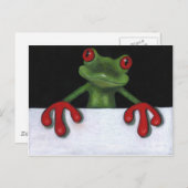 カエルの保持標識：君は言葉遣いを選ぶ ポストカード (正面/裏面)