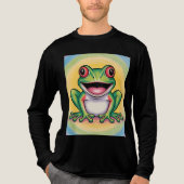 カエルの優しい笑顔 トライブレンドTシャツ (正面)