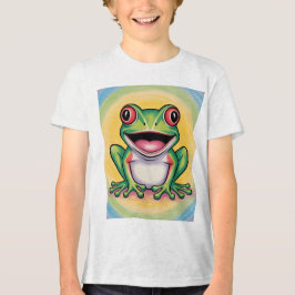 カエルの優しい笑顔 トライブレンドTシャツ