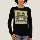 カエルの優しい笑顔 トライブレンドＴシャツ (正面)