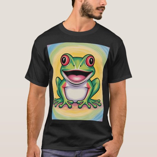 カエルの優しい笑顔 Tシャツ (正面)