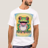 カエルの優しい笑顔 Tシャツ (正面)