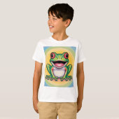 カエルの優しい笑顔 Tシャツ (正面フル)