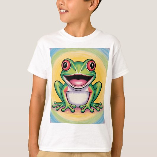 カエルの優しい笑顔 Tシャツ (正面)
