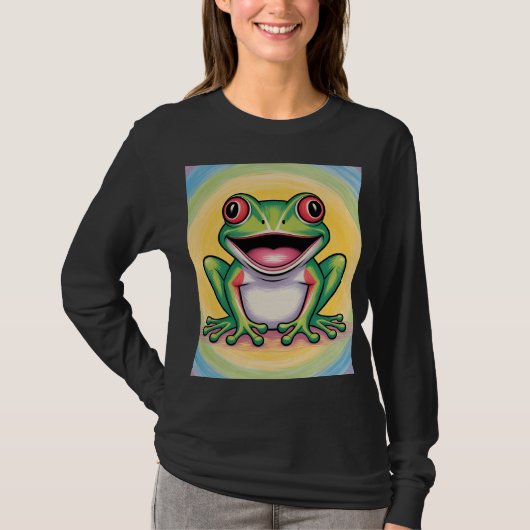 カエルの優しい笑顔 Tシャツ (正面)