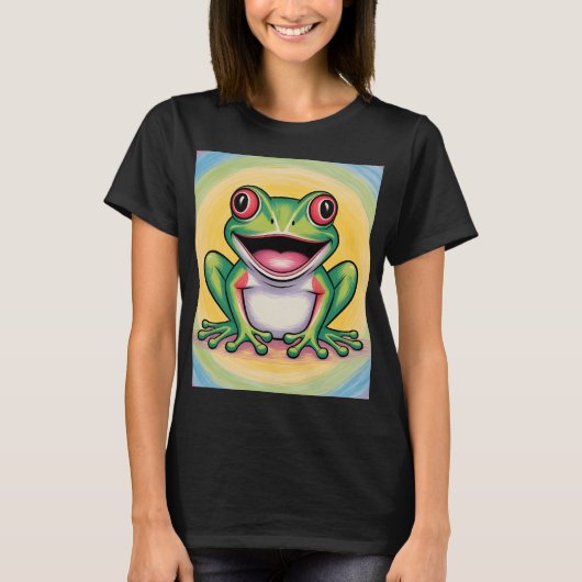 カエルの優しい笑顔 Tシャツ (正面)