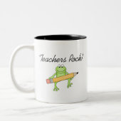 カエルの先生の石 ツートーンマグカップ (左)