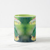 カエルの友達フラワーレインギフト名コーヒー マグカップ (中央)