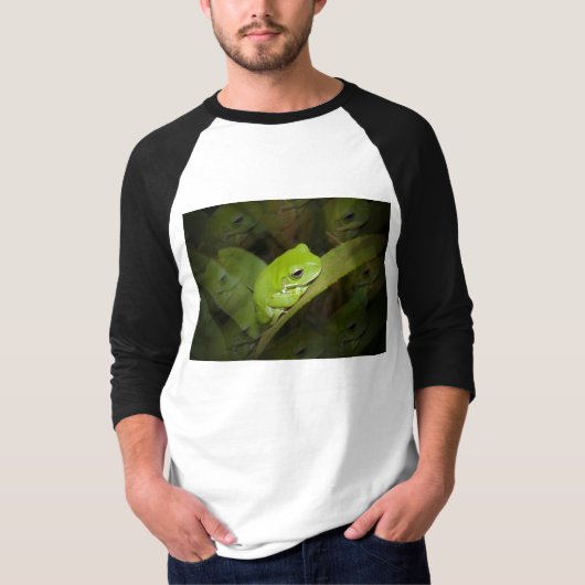 カエルの反射の野球のワイシャツ Tシャツ (正面)
