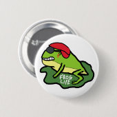 カエルの命 缶バッジ (正面&裏面)