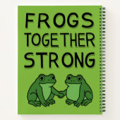 カエルの団結こそが強い ポートランドのカエル抗議 ノートブック (裏面)