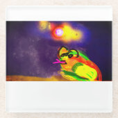 カエルの夏 ガラスコースター (正面)