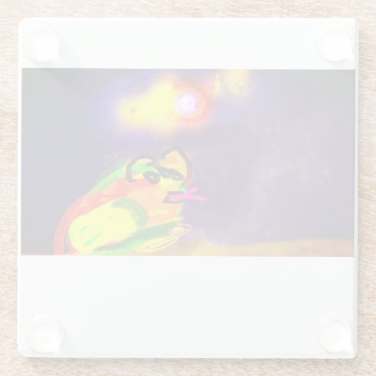 カエルの夏 ガラスコースター (裏面)