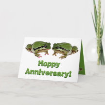カエルの夫婦の結婚記念日を面白おかしく