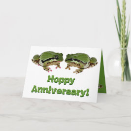 カエルの夫婦の結婚記念日を面白おかしく カード