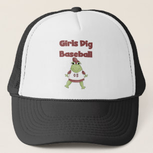 カエルの女の子の発掘の野球のTシャツおよびギフト キャップ
