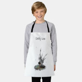 カエルの子供のエプロンを持つ男の子の雨の妖精 エプロン (着用した状態)