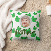 カエルの子供の名前の写真 クッション (ブランケット)