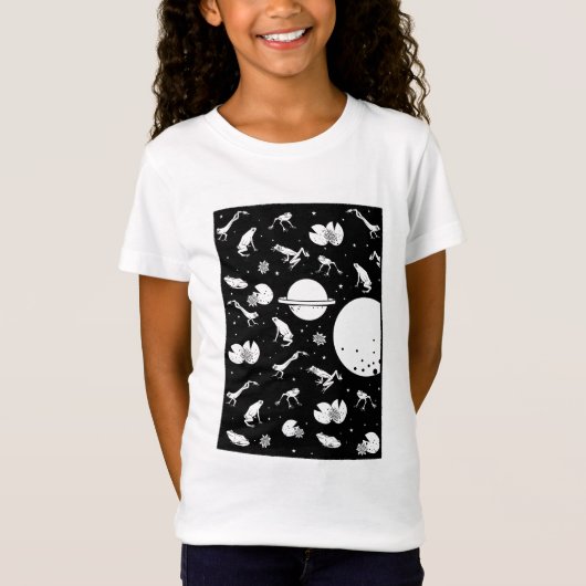 カエルの宇宙は白黒 Tシャツ (正面)
