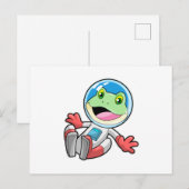 カエルの宇宙飛行士のコスプレ ポストカード (正面/裏面)