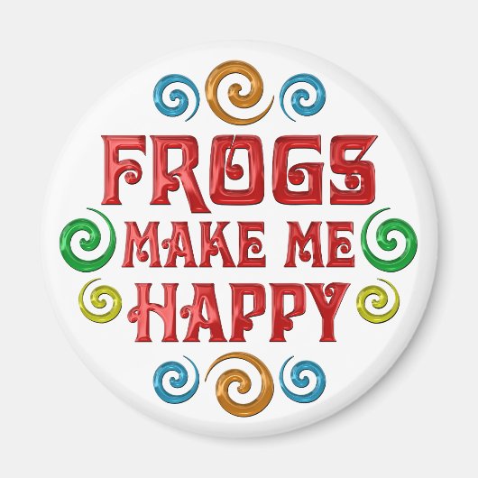 カエルの幸せ マグネット (正面)