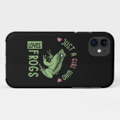 カエルの恋人の贈り物を愛する女の子 Case-Mate iPhoneケース (裏面(横))